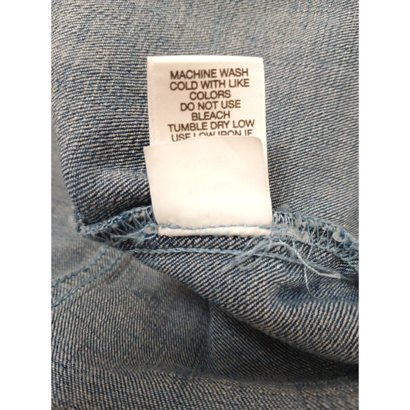 Chelsea & Violet Denim Jacket Women's Sz XL Buttons Puff Shoulder Dillard's $150 - Picture 14 of 16